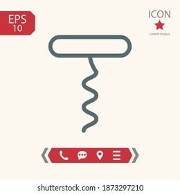 icono de la línea corkbolt, ilustración del vector de contorno.