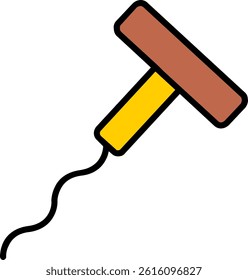 Corkscrew Line Vector Icon Design