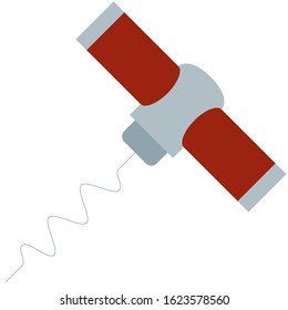 corkscrew logo icon flat desgin