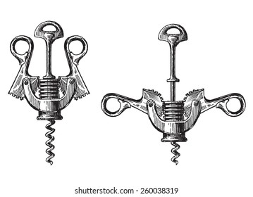 corkscrew metal vector logo design template. winemaking or wine icon.