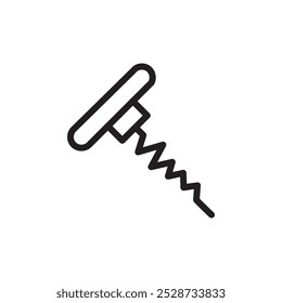 Vector de contorno del icono del abridor del sacacorchos para el Web ui