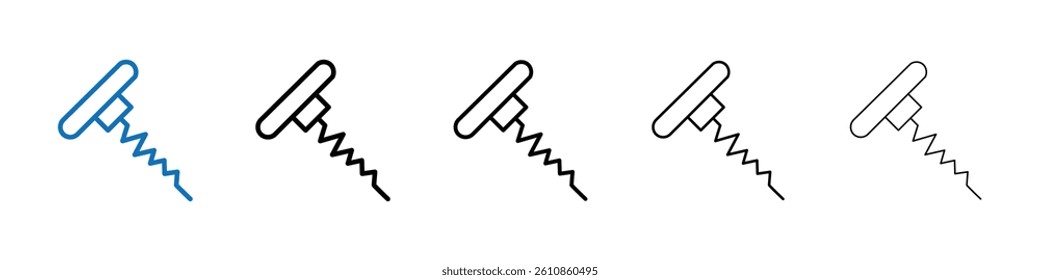 Corkscrew opener icon Outline vector logo for web ui