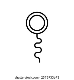 Corkscrew opener icon simple vector symbol