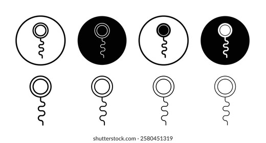 Corkscrew opener icon Vector logo outline