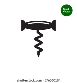 Corkscrew silhouette icon