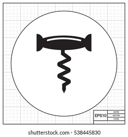 Corkscrew silhouette icon