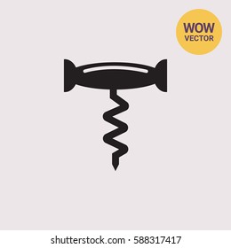 Corkscrew silhouette icon