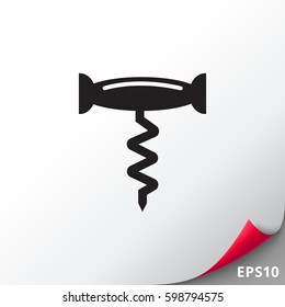 Corkscrew silhouette icon