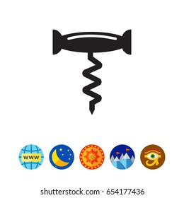 Corkscrew silhouette icon