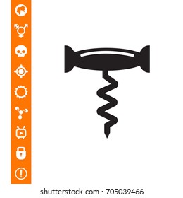 Corkscrew silhouette icon