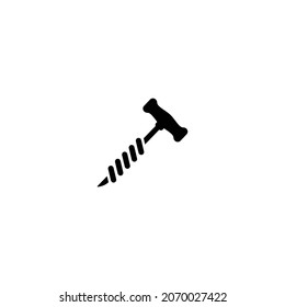 Corkscrew simple flat icon vector illustration