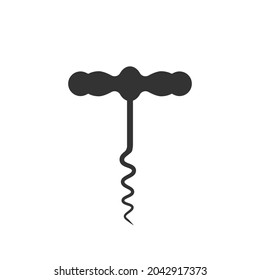 Corkscrew symbol on white, Vector Illustration, Corkscrew Bottle Opener