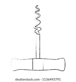 corkscrew tool isolated icon