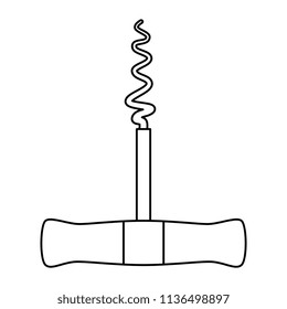 corkscrew tool isolated icon