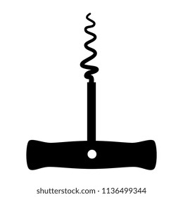 corkscrew tool isolated icon