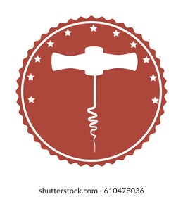corkscrew tool isolated icon