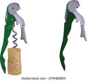 tornillo de corcho para descorchar botellas cerradas con tapones de corcho