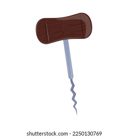 corkscrew utensil icon isolated white background