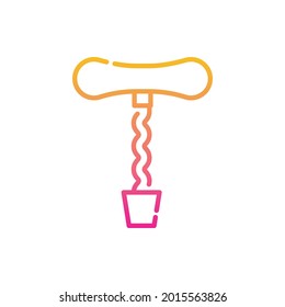 Corkscrew vector gradient icon style illustration. EPS 10 file