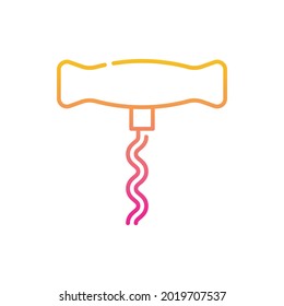 Corkscrew vector gradient icon style illustration. EPS 10 File