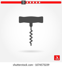 corkscrew vector icon