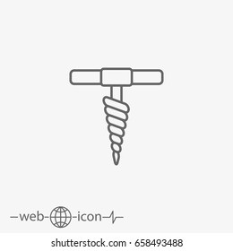 corkscrew vector icon