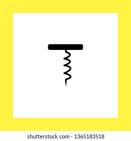 corkscrew vector icon. flat design