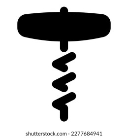Korkschraube, Vektorsymbol-Illustration
