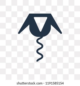 Corkscrew vector icon isolated on transparent background, Corkscrew transparency concept can be used web and mobile