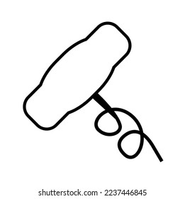 corkscrew vector icon isolated on white background, vector illustrtion, cookware, kitchenware