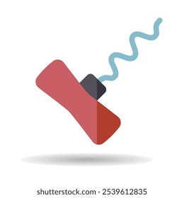Corkscrew vector icon. Kitchen appliances. Graph symbol for cooking web site design, logo, app, UI
