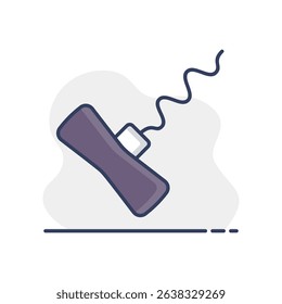 Corkscrew vector icon. Kitchen appliances. Graph symbol for cooking web site design, logo, app, UI