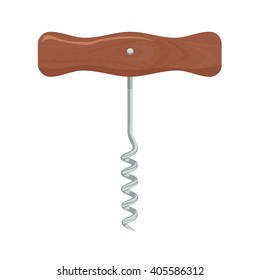 corkscrew vector illustration isolated on a white background