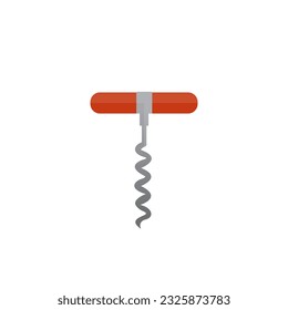 Corkscrew Vector Illustration With Vintage style. Colorful Clip Art Corkscrew Isolated Vector Illustration Design.