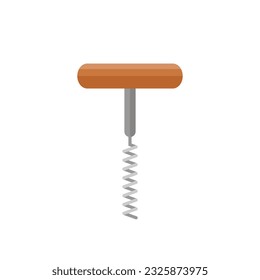 Corkscrew Vector Illustration With Vintage style. Colorful Clip Art Corkscrew Isolated Vector Illustration Design.