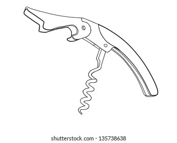 corkscrew vector isolated on white background