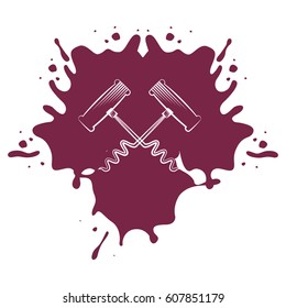 corkscrew wine isolated icon vector illustration design