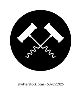 corkscrew wine isolated icon vector illustration design