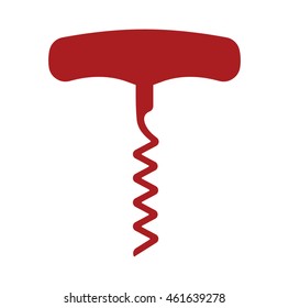 Corkscrew - wine opener vector icon