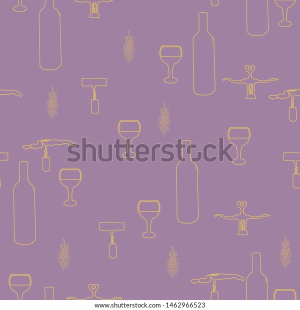 Download Corkscrews Wine Bottles Yellow Silhouette On Stock Vector Royalty Free 1462966523 Yellowimages Mockups