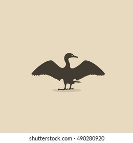 Cormorant bird - vector illustration

