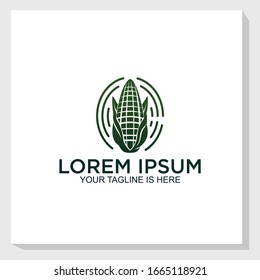 corn agricultural  logo template design vector, nature logo vector