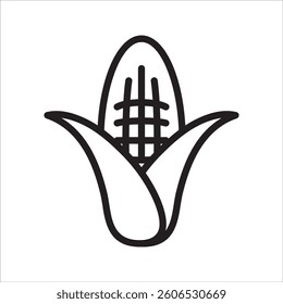 corn agriculture simple line icon