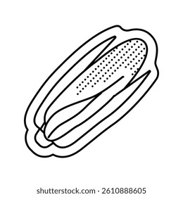 corn allergen free product food line icon vector. corn allergen free product food sign. isolated contour symbol black illustration