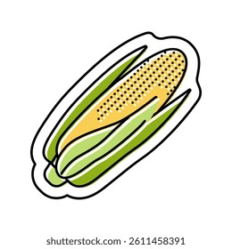 corn allergen free product food color icon vector. corn allergen free product food sign. isolated symbol illustration