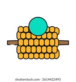 corn allergen free product food line icon vector. corn allergen free product food sign. isolated symbol illustration