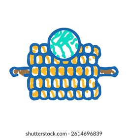 corn allergen free product food doodle icon sketch vector. corn allergen free product food sign. isolated symbol illustration