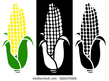 corn. Autumn harvest. Thanksgiving holiday. Minimalistic vector