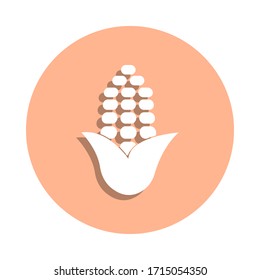 Icono de placa de maíz. Glifo simple, vector plano de iconos de granja para ui y ux, sitio web o aplicación móvil