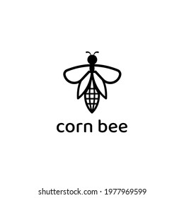 corn bee. combination vector design